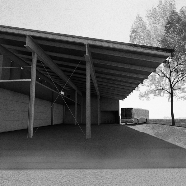 Buszgarázs bővítése, Amriswil, Svájc